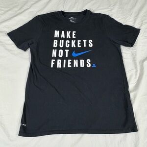 Nike Women Black Print Athletic Short Sleeve Tee Size L